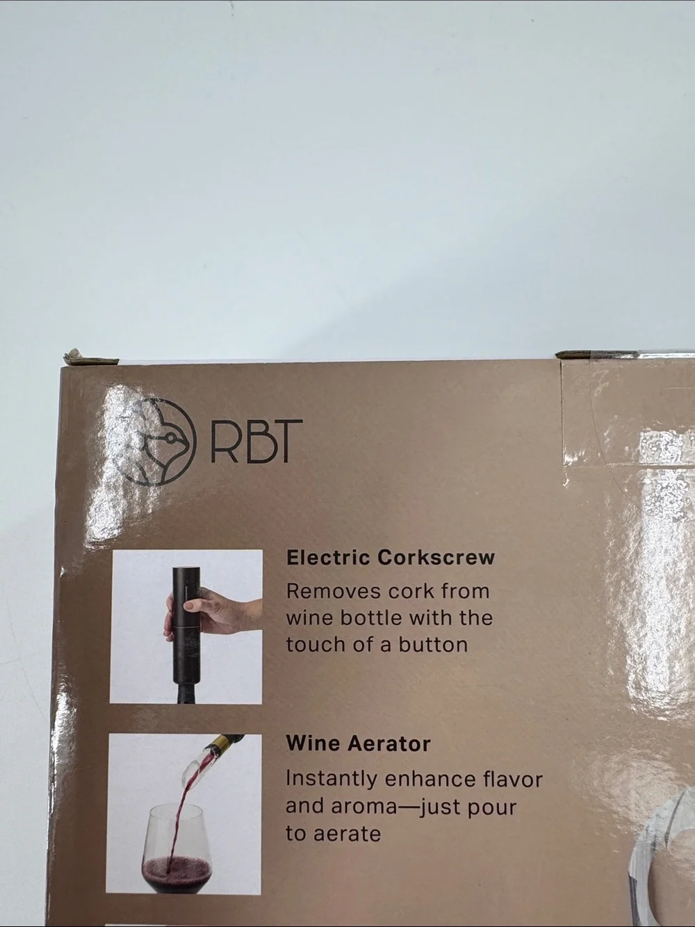 RBT 5-Piece Electric Wine Set — Black & Gold NEW in BOX